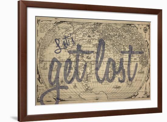 Let's Get Lost - 1562, World Map-null-Framed Giclee Print