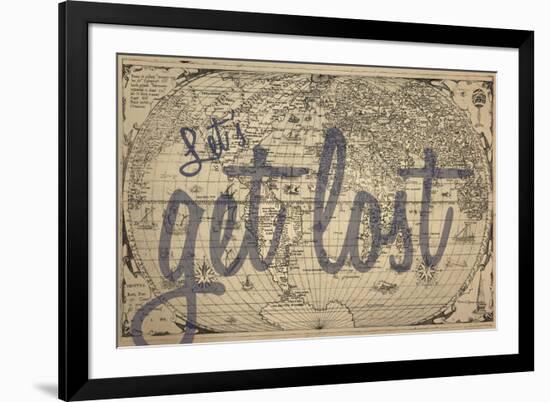 Let's Get Lost - 1562, World Map-null-Framed Giclee Print