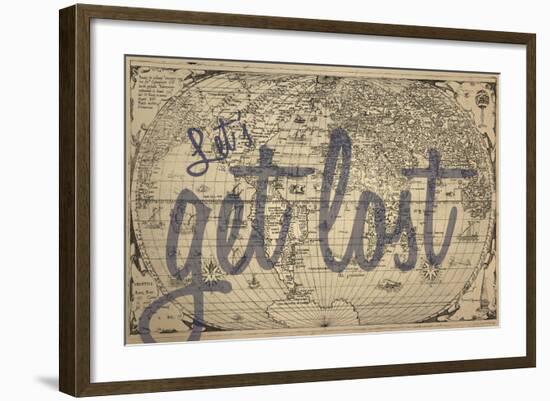 Let's Get Lost - 1562, World Map-null-Framed Giclee Print