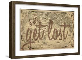 Let's Get Lost - 1562, World Map-null-Framed Giclee Print