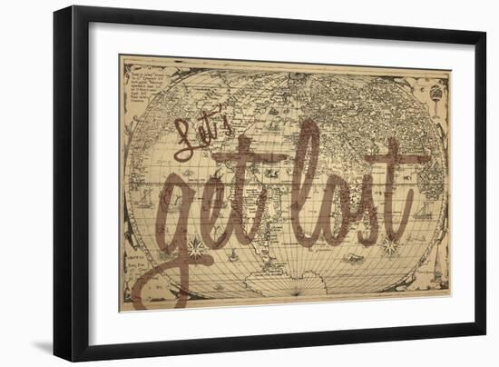 Let's Get Lost - 1562, World Map-null-Framed Giclee Print