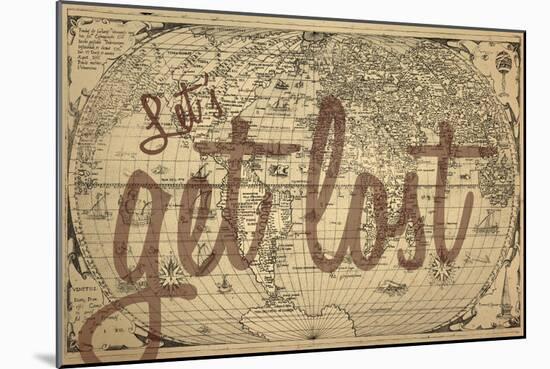 Let's Get Lost - 1562, World Map-null-Mounted Giclee Print