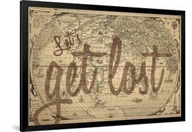 Let's Get Lost - 1562, World Map-null-Framed Giclee Print