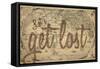 Let's Get Lost - 1562, World Map-null-Framed Stretched Canvas