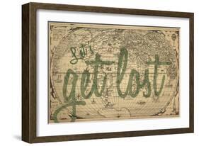 Let's Get Lost - 1562, World Map-null-Framed Giclee Print