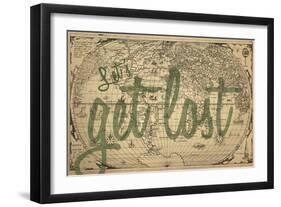 Let's Get Lost - 1562, World Map-null-Framed Giclee Print