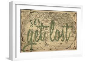 Let's Get Lost - 1562, World Map-null-Framed Giclee Print