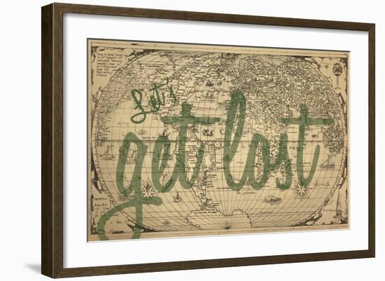 Let's Get Lost - 1562, World Map-null-Framed Giclee Print