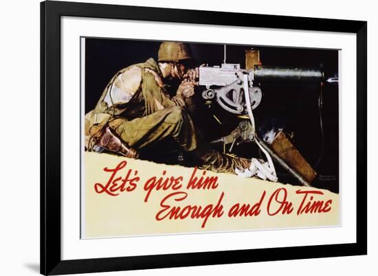 Let's Give Him Enough and on Time Poster-Norman Rockwell-Framed Giclee Print