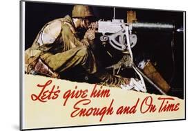 Let's Give Him Enough and on Time Poster-Norman Rockwell-Mounted Giclee Print