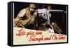 Let's Give Him Enough and on Time Poster-Norman Rockwell-Framed Stretched Canvas