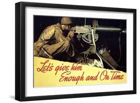 Let’s Give Him Enough and on Time-Norman Rockwell-Framed Giclee Print