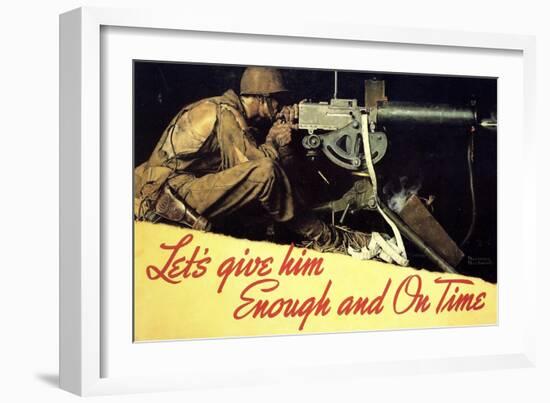 Let’s Give Him Enough and on Time-Norman Rockwell-Framed Giclee Print