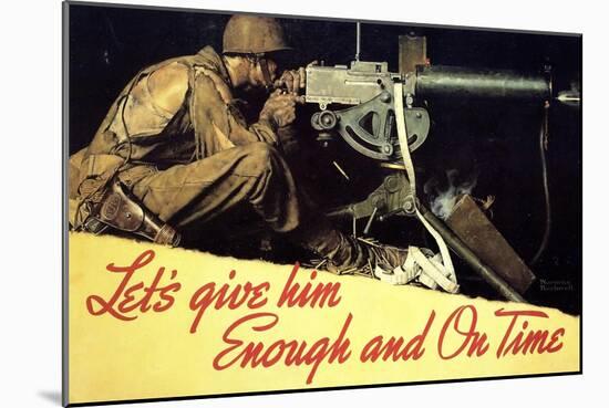 Let’s Give Him Enough and on Time-Norman Rockwell-Mounted Premium Giclee Print
