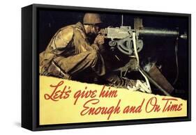 Let’s Give Him Enough and on Time-Norman Rockwell-Framed Stretched Canvas