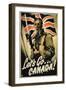 Let's Go Canada!', 1st World War Poster-null-Framed Giclee Print