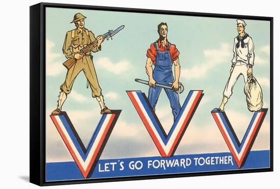 Let's Go Forward Together-null-Framed Stretched Canvas