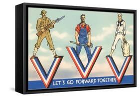 Let's Go Forward Together-null-Framed Stretched Canvas