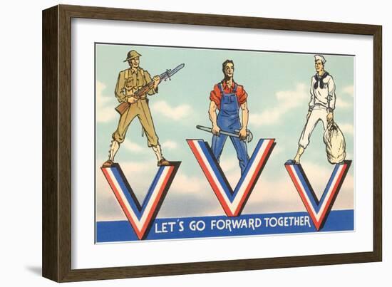 Let's Go Forward Together-null-Framed Art Print