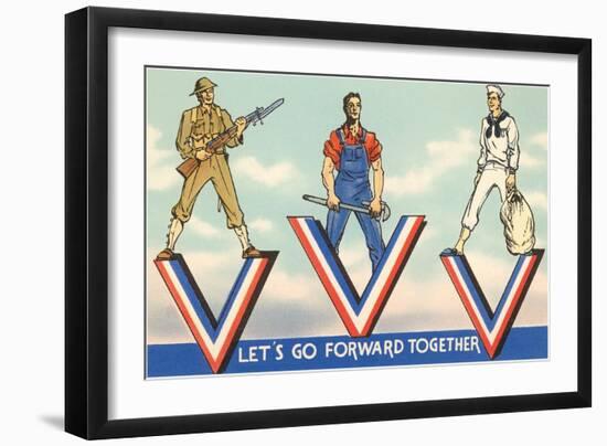 Let's Go Forward Together-null-Framed Art Print