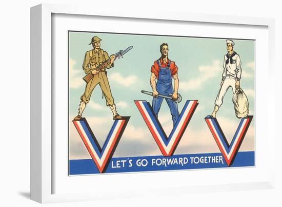 Let's Go Forward Together-null-Framed Art Print