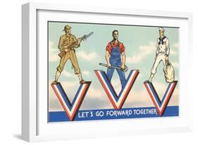 Let's Go Forward Together-null-Framed Art Print