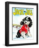 Let's Go Sledding - Jack and Jill, January 1971-Irma Wilde-Framed Premium Giclee Print