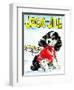 Let's Go Sledding - Jack and Jill, January 1971-Irma Wilde-Framed Premium Giclee Print