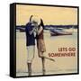 Let's Go Somewhere-Michele Westmorland-Framed Stretched Canvas