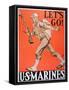 Let's Go!' Us Marines World War One Recruitment Poster-null-Framed Stretched Canvas