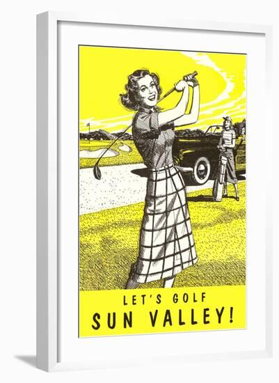 Let's Golf Sun Valley, Idaho-null-Framed Art Print