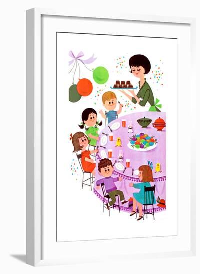 Let's Have an Easter Party - Jack & Jill-Audrey Walters-Framed Giclee Print