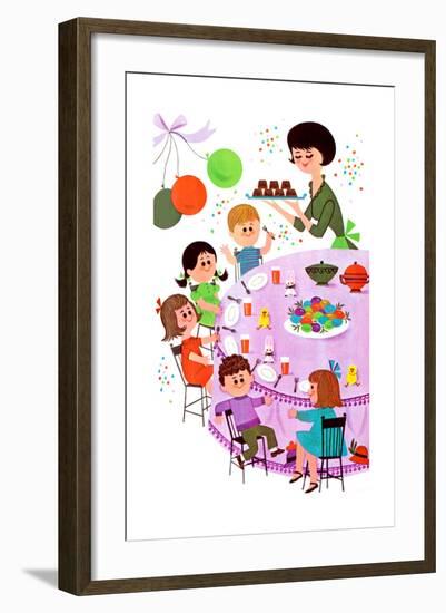 Let's Have an Easter Party - Jack & Jill-Audrey Walters-Framed Giclee Print