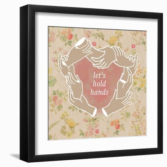 Let's Hold Hands-null-Framed Art Print