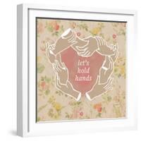 Let's Hold Hands-null-Framed Art Print