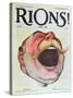 Let's Laugh', Cover of "Rions" Magazine, 1908 (Colour Litho)-Wallace-Stretched Canvas