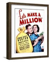 Let's Make a Million - Movie Poster Reproduction-null-Framed Photo