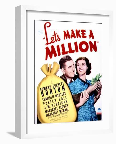 Let's Make a Million - Movie Poster Reproduction-null-Framed Photo