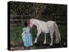 Let's Pretend - the Princess and Her Horse-Kirstie Adamson-Stretched Canvas