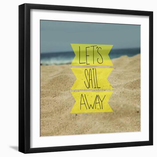 Let's Sail Away-Leah Flores-Framed Premium Giclee Print