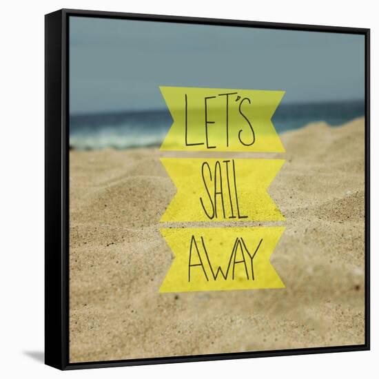 Let's Sail Away-Leah Flores-Framed Stretched Canvas