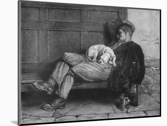 'Let Sleeping Dogs Lie!', 1880, (1912)-Briton Riviere-Mounted Giclee Print