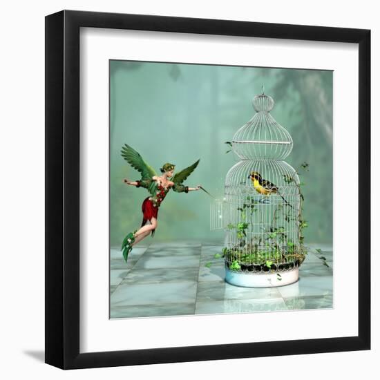 Let The Bird Free-Atelier Sommerland-Framed Art Print