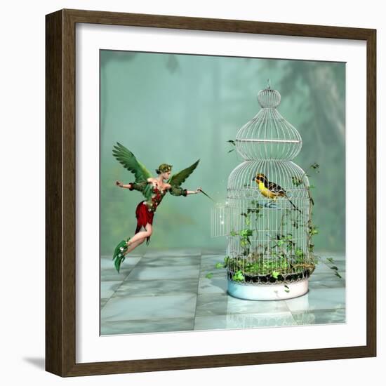 Let The Bird Free-Atelier Sommerland-Framed Art Print