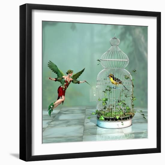 Let The Bird Free-Atelier Sommerland-Framed Art Print