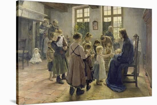Let the Children Come to Me, 1884-Fritz von Uhde-Stretched Canvas