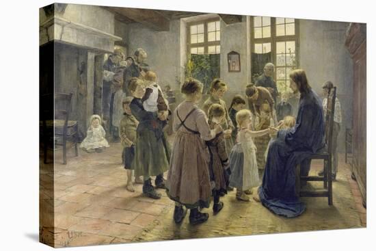 Let the Children Come to Me, 1884-Fritz von Uhde-Stretched Canvas