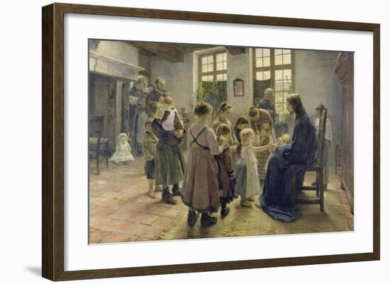 Let the Children Come to Me, 1884-Fritz von Uhde-Framed Giclee Print