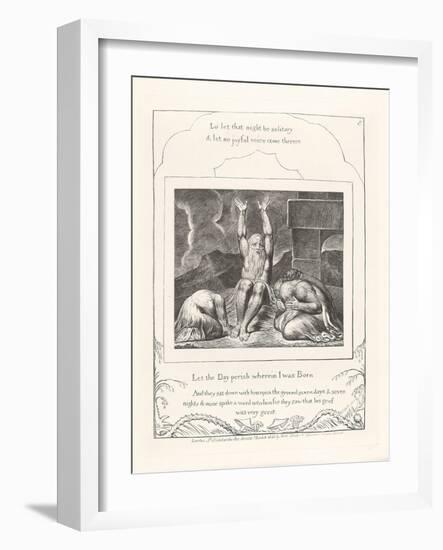 Let the Day Perish Wherein I Was Born, 1825-William Blake-Framed Giclee Print