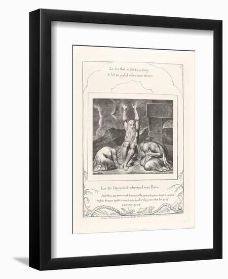 Let the Day Perish Wherein I Was Born, 1825-William Blake-Framed Giclee Print